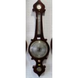 A 19th century mahogany cased hydrometer, barometer and level, by Dawson of Fakenham