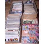 A quantity of postcards, mostly early 20th century, a stamp collection builder and an empty