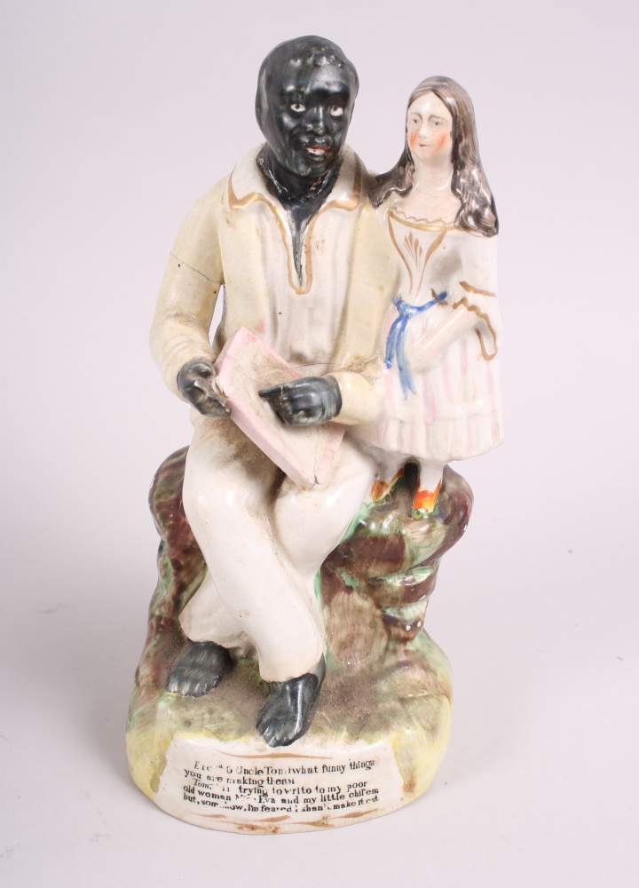 Two 19th century Staffordshire figure groups, an Uncle Tom Staffordshire figure and another group, - Bild 11 aus 14