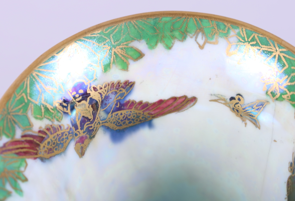 A Wedgwood Fairyland lustre "Butterfly Woman" pattern trumpet vase, designed by Daisy Makeig- - Image 8 of 10