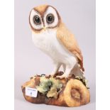 A Royal Crown Derby model of a barn owl, by J Bryan, in box