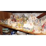 A quantity of Lilliput Lane cottages, Wedgwood collectors plates and other items
