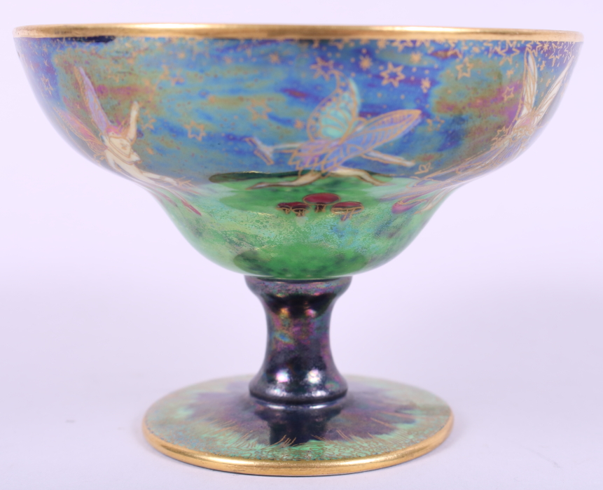 A Wedgwood Fairyland lustre footed bowl, decorated fairies, gnomes, imps and toadstools, designed by - Image 6 of 13