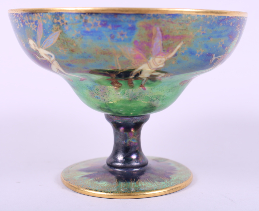 A Wedgwood Fairyland lustre footed bowl, decorated fairies, gnomes, imps and toadstools, designed by - Image 5 of 13