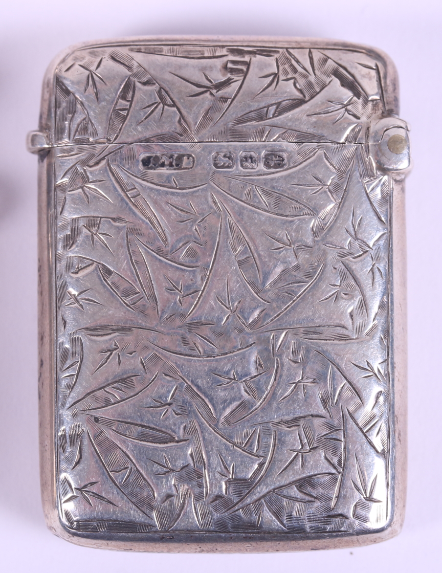 Four silver vesta cases, various, and a silver plated vesta case - Image 2 of 10