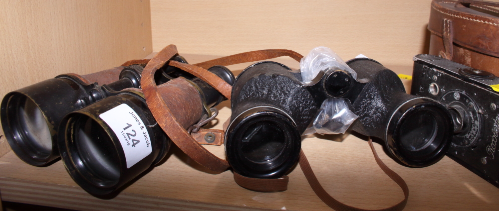 A pair of Carl Zeiss 8x32B binoculars, a pair of military binoculars, two other pairs of - Image 2 of 24