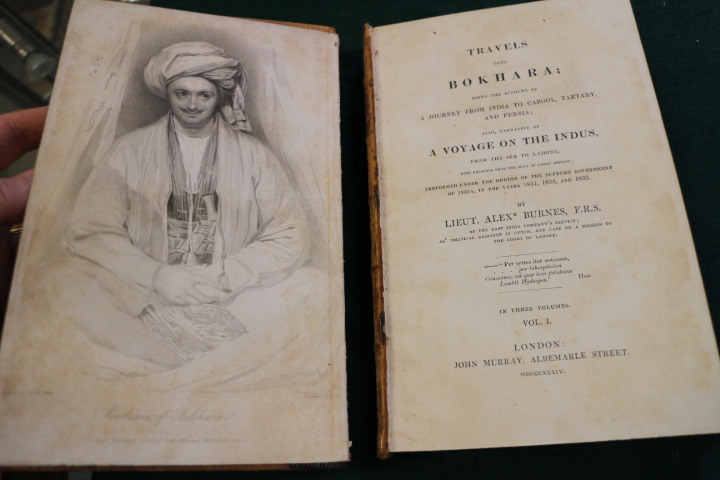 Burnes: "Travels into Bokhara", three vols illust, calf, London 1834 India Interest - Image 13 of 14