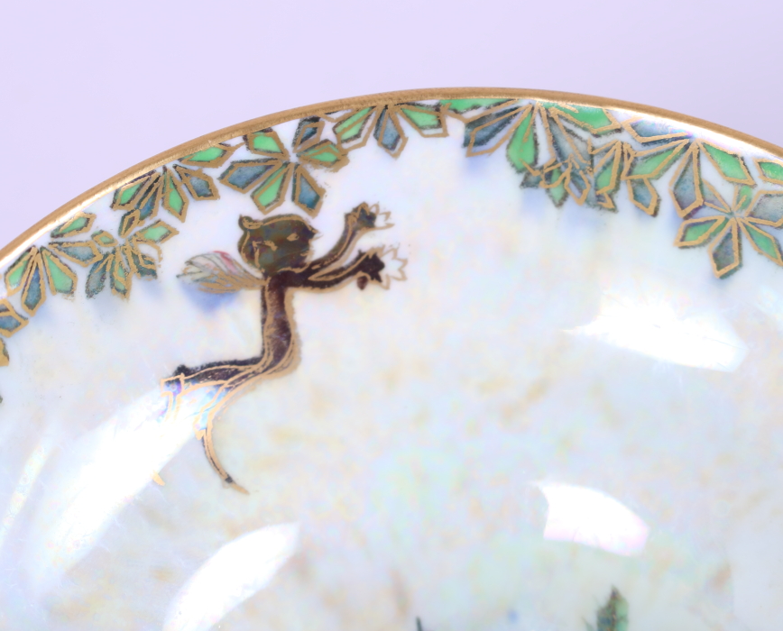 A Wedgwood Fairyland lustre footed bowl, decorated fairies, gnomes, imps and toadstools, designed by - Image 10 of 13