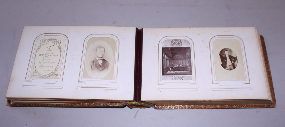 A Victorian carte de visite album with portraits of royalty and other photographs, seventy-five - Image 3 of 3