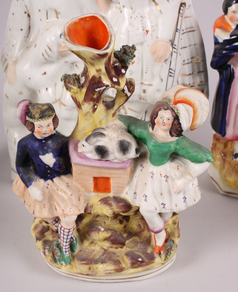 A 19th century Staffordshire figure group, Burns and Highland Mary, 12" high, a 19th century - Image 4 of 7