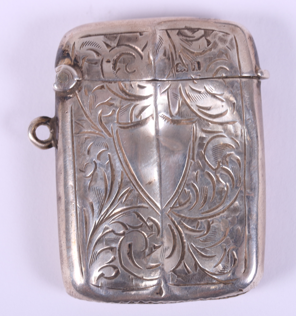 Four silver vesta cases, various, and a silver plated vesta case - Image 5 of 10