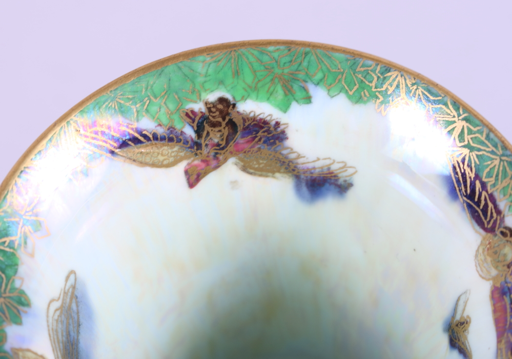 A Wedgwood Fairyland lustre "Butterfly Woman" pattern trumpet vase, designed by Daisy Makeig- - Image 8 of 11