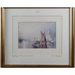 J M W Turner: a Tate Gallery print, "Stangate Creek on the River Medway" and a pair of prints,