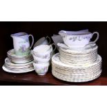 A Melba part tea service and a Minton "Greenwich" pattern part dinner service