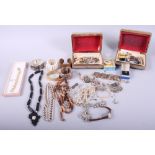 A selection of costume jewellery, various