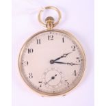 An 18ct gold pocket watch with seconds register