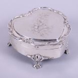 An embossed silver dressing table box, 4.5oz troy gross