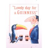 A Guinness poster, two French posters and other pictures