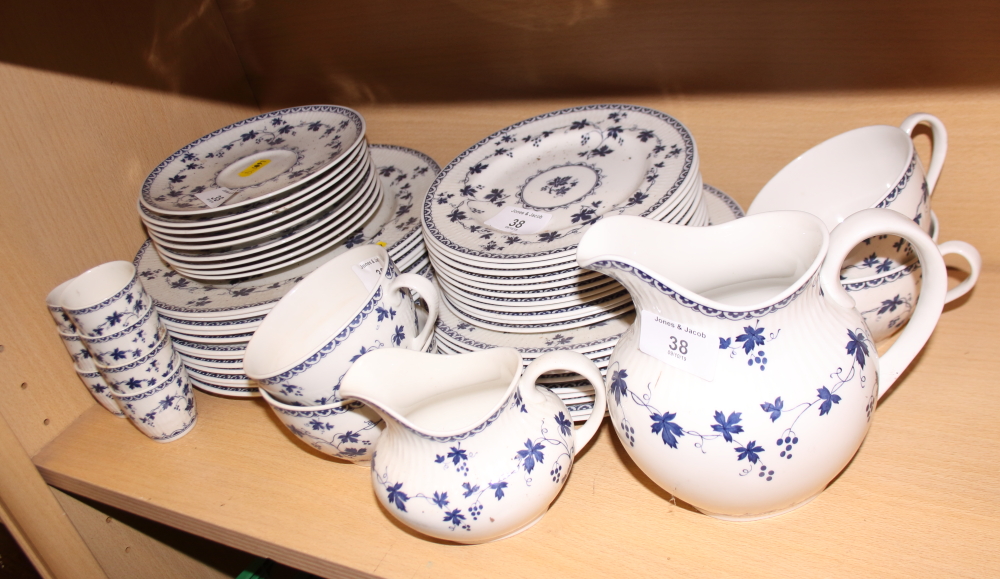 A Royal Doulton "Yorktown" pattern part combination service, including teacups, egg cups, a milk - Image 2 of 3