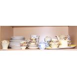 A quantity of Villeroy and Boch "Petite Fleur" plates and bowls, an Aynsley part coffee set and