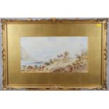 J W Ferguson: a pair of watercolours, rural scenes with cottages, figures, wagons and livestock,