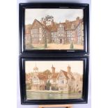 J L Stewart: a pair of watercolours, "East Maskell - Sussex", and "Ightham Mote - Kent", 13 1/2" x