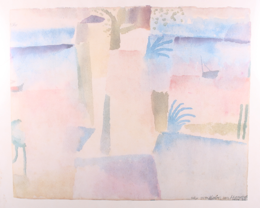 An Japanese limited edition print, houses and trees, 41/100, and another print, "Klee", in - Image 5 of 7