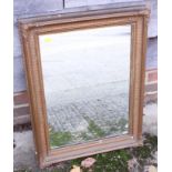 A carved gilt framed mirror, plate 20 1/4" x 14"