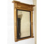 A 19th century gilt framed overmantel mirror, 23 3/4" x 13 1/2"