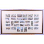 A part set of Players "British Empire Series" cigarette cards, framed and glazed