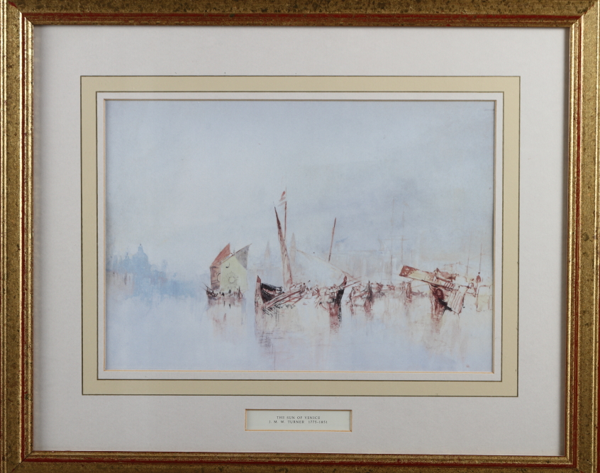 J M W Turner: a Tate Gallery print, "Stangate Creek on the River Medway" and a pair of prints, - Image 2 of 3