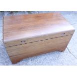 A camphor wood chest, on bracket supports, 39" wide