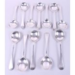 Twelve silver soup spoons, various, 27.1oz troy approx