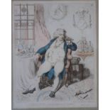 After J Gillray: a pair of limited edition colour prints, "A Voluptuary under the Horrors of