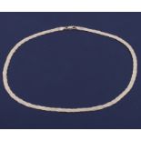 An Italian 9ct gold flat link necklace, 10.7g