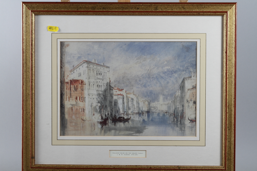 J M W Turner: a Tate Gallery print, "Stangate Creek on the River Medway" and a pair of prints, - Image 3 of 3