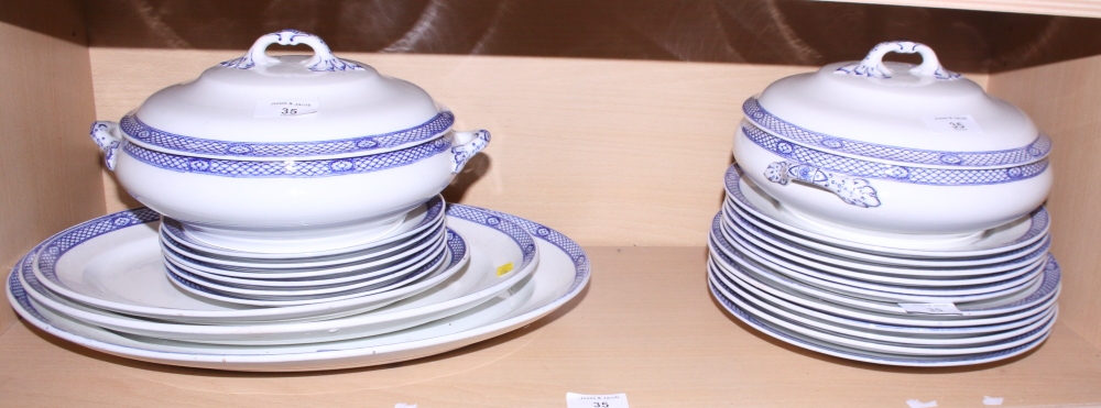 A Losol ware blue and white 'Cameo' pattern part dinner service