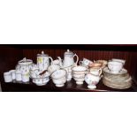 A Coalport "Pembroke" pattern part teaset, an Aynsley part tea and coffee set and other mixed