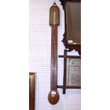 A mahogany stick barometer, by R Menzies Coupar Angus