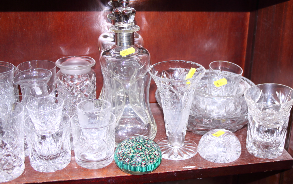 A quantity of Brierley glassware, two waisted decanters, various bowls, a Caithness paperweight - Image 3 of 3