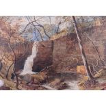 Henry Wade: a mid 19th century watercolour, "Near Wolsingham, Durham", 13" x 18", in gilt frame, a