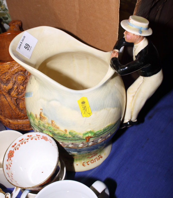 A musical jug, "The Eton Boating Song", 9 1/2" high, a Spode part teaset, collectors plates, a - Image 4 of 4