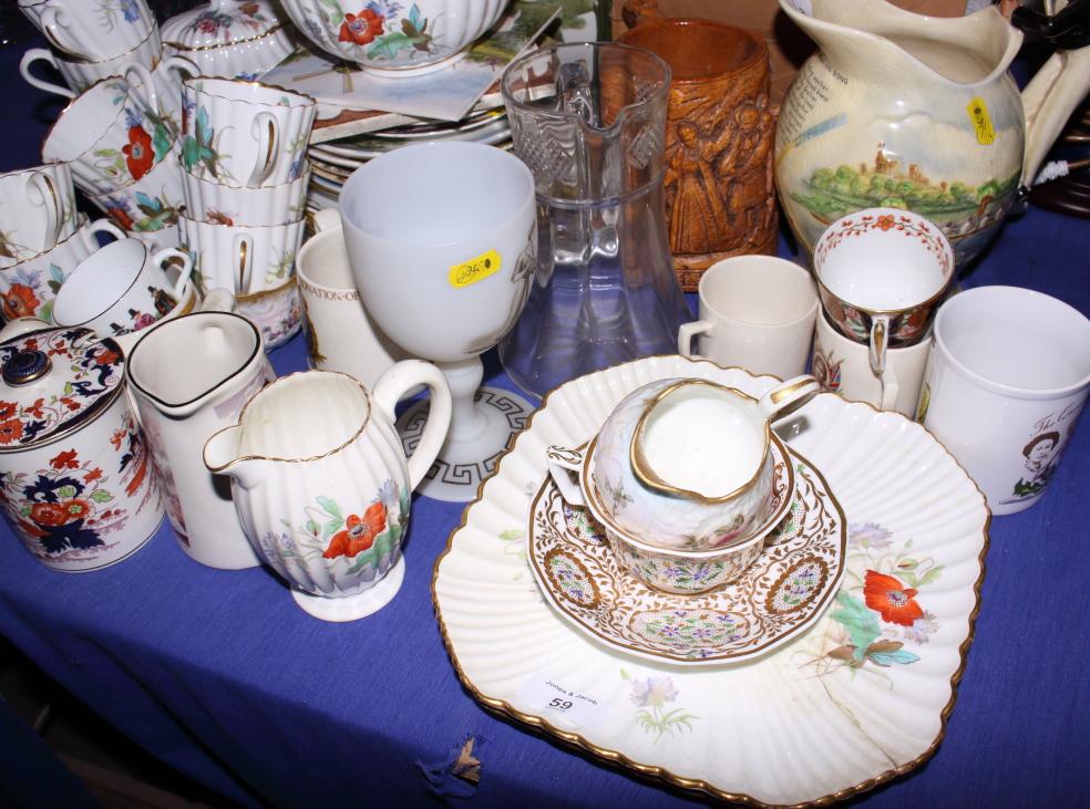 A musical jug, "The Eton Boating Song", 9 1/2" high, a Spode part teaset, collectors plates, a - Image 3 of 4