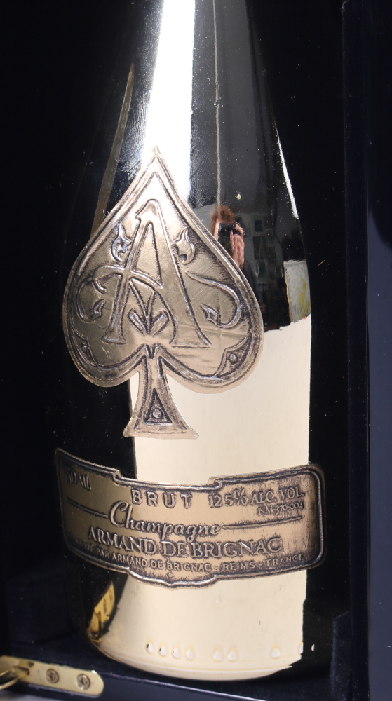 A bottle of Armand de Brignac Ace of Spades champagne, in black lacquered presentation box - Image 3 of 3