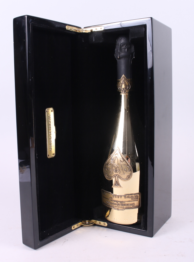 A bottle of Armand de Brignac Ace of Spades champagne, in black lacquered presentation box - Image 2 of 3