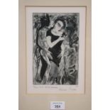 F Pierre, '86: a signed limited edition etching, "Eve et sa Pomme", 9/20, in strip frame