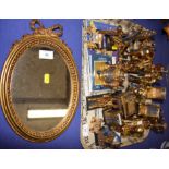 A quantity of Franklin Mint Tutankhamun gilded models, including a marriage chest, a lion's head,