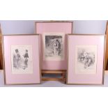 Honore Daumier: three prints, "Emotions Parisiennes", "Voyage en Chine" and "Les Etrangers a Paris",