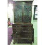 A 19th century mahogany bureau bookcase,