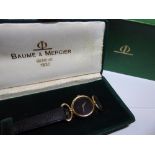 A Ladies 18k gold Baume & Mercier watch